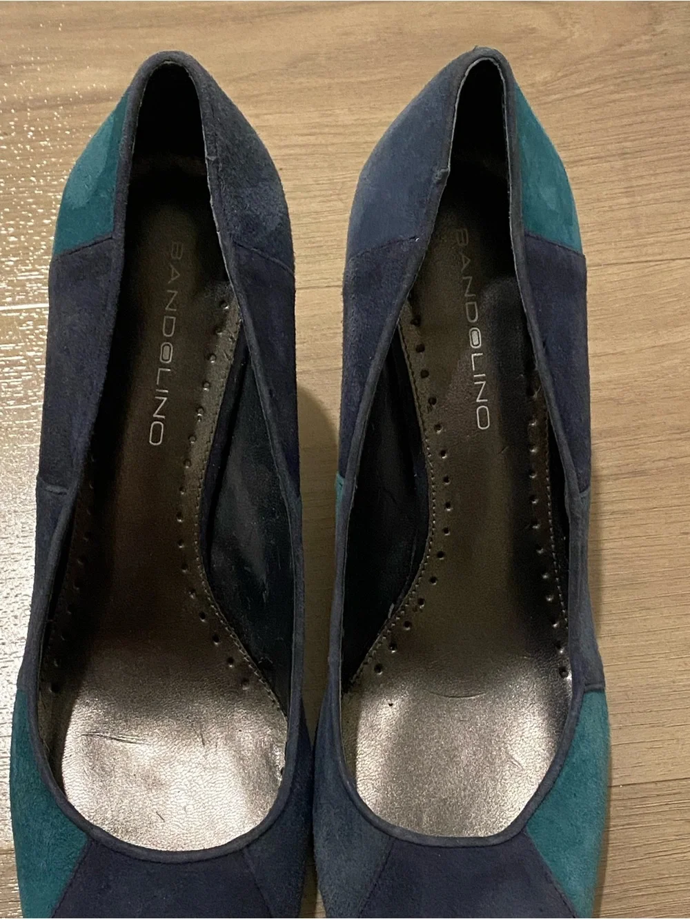 Bandolino Women’s Pump Shoes Suede Teal Navy Size 8